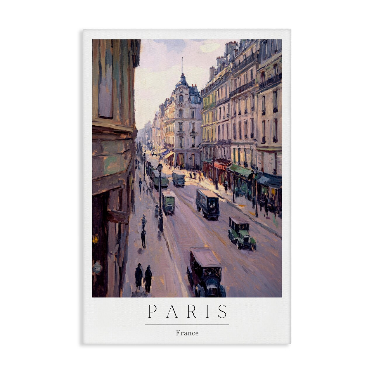 Stupell Industries Paris Streets Vintage Scene Canvas, design by Petal Prints Design
